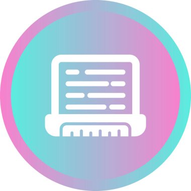 dizüstü bilgisayar simgesi, vektör illüstrasyonu basit tasarım