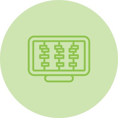 Zaman Çizgisi Web simgesi vektör çizimi