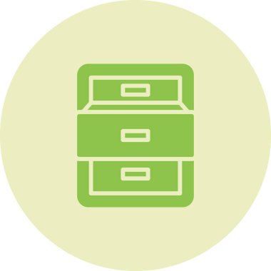 Dosya kabine simgesinin vektör illüstrasyonu