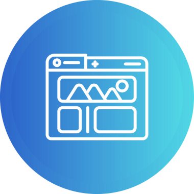 Kullanıcı Arayüzü Web simgesi vektör çizimi