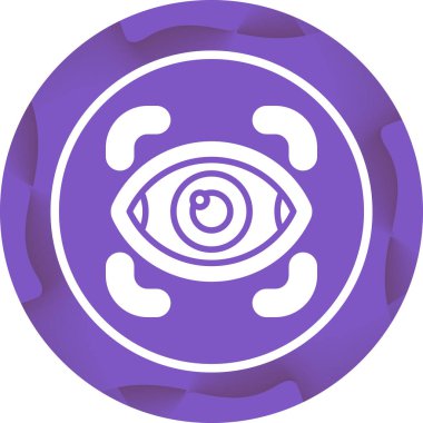 Retina tarayıcısı. Web simgesi basit illüstrasyon