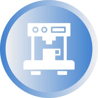 Kahve Makinesi web simgesi, basit vektör illüstrasyonu
