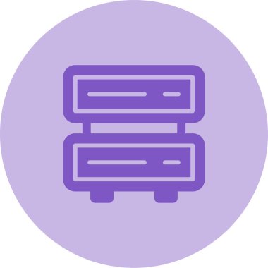 Sunucu. Web simgesi basit illüstrasyon 