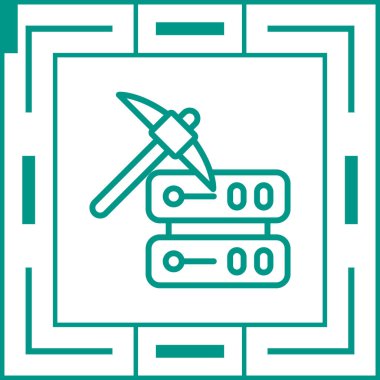 Veri Madencilik simgesinin vektör çizimi 