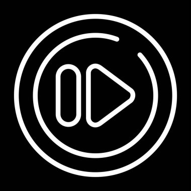 Sonraki Parça Çemberi simgesinin vektör çizimi