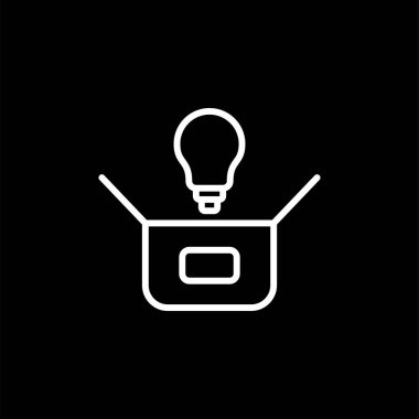 Kutunun dışındaki modern simgenin vektör illüstrasyonuName