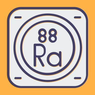 radyum kimyasal element simgesi web basit illüstrasyon