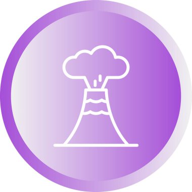Volkan Web simgesi, vektör illüstrasyonu