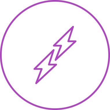 Yıldırım Ağı simgesi, basit vektör illüstrasyonu