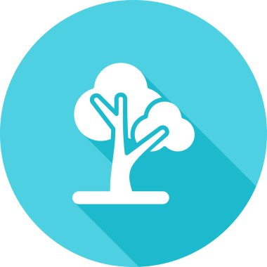 ağaç web simgesi, basit vektör illüstrasyonu 