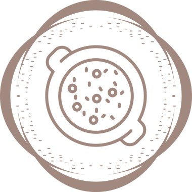 Güveç. Web simgesi basit illüstrasyon