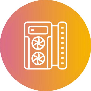 Oyun PC simgesi, vektör illüstrasyonu basit tasarım