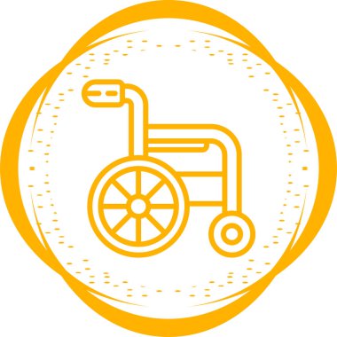 tekerlekli sandalye simgesi basit illüstrasyon 