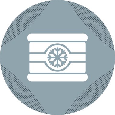 Dondurulmuş yemek simgesi, vektör illüstrasyonu