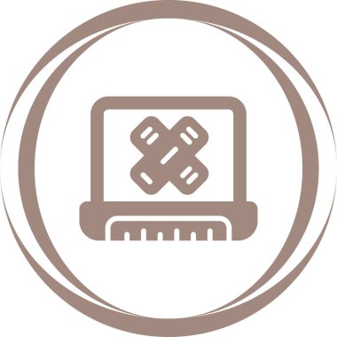 dizüstü bilgisayar simgesi, vektör illüstrasyonu basit tasarım