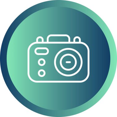 Kamera. Web simgesi basit illüstrasyon 