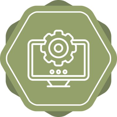 Ayarları satırı simgesi, vektör çizim 