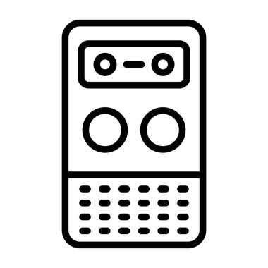 Masaüstü bilgisayar simgesi, vektör illüstrasyonu basit tasarım