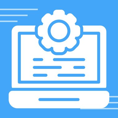 laptop ide simgesi, vektör illüstrasyonu basit tasarım