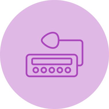 Beyaz arkaplan, vektör illüstrasyonunda radyo simgesi veya logo izole işareti