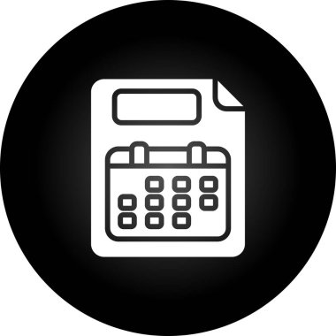 Takvim simgesi, vektör illüstrasyonu basit tasarım