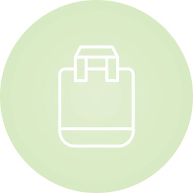 Alışveriş Torbası. Web simgesi basit illüstrasyon