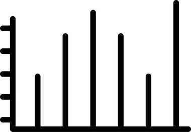 İstatistikler grafik simgesi. vektör illüstrasyonu