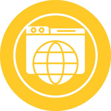 Web tarayıcı simgesi, vektör illüstrasyonu basit tasarım