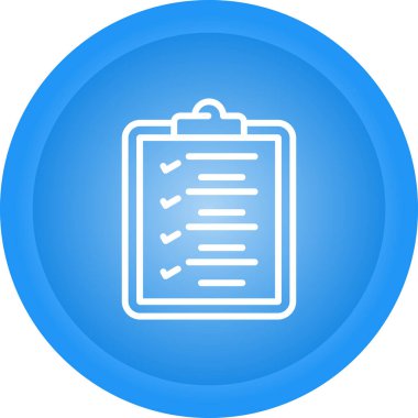 Kontrol listesi simgesinin vektör illüstrasyonu