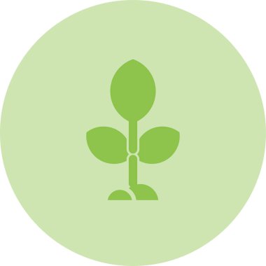 Bir bitki simgesinin vektör illüstrasyonu