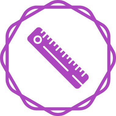 Düz cetvel simgesinin vektör çizimi 