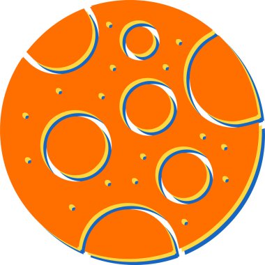 Ay ağ simgesinin vektör illüstrasyonu