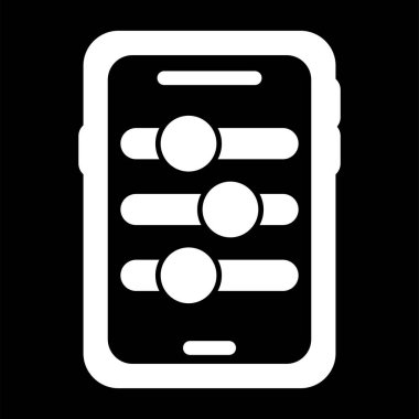 Akıllı telefon simgesinin vektör illüstrasyonu 