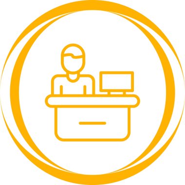 Yardım masası servis simgesi, vektör illüstrasyonu 