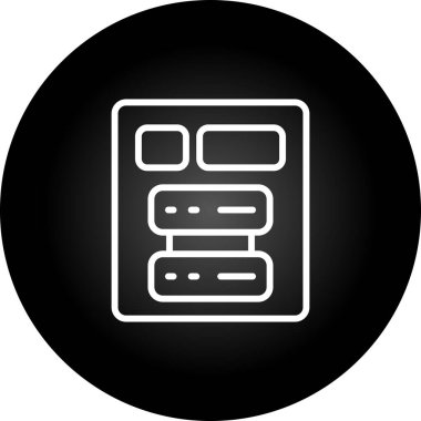 Sunucu. Web simgesi basit illüstrasyon 