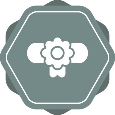 Diploma simgesi, vektör illüstrasyonu basit tasarım