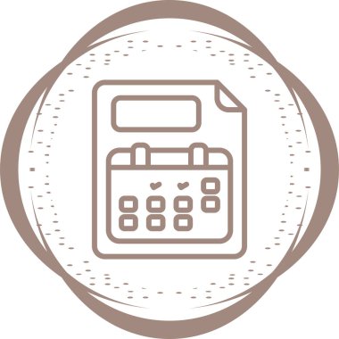 Planlayıcı Web simgesi vektör illüstrasyonu