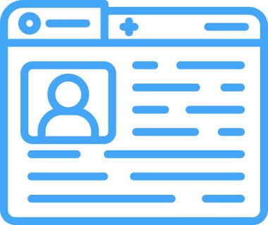 Profil. Web simgesi basit illüstrasyon