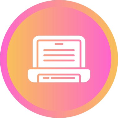 dizüstü bilgisayar simgesi, vektör illüstrasyonu basit tasarım