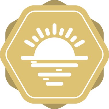  Gün batımı web simge vektör çizim  