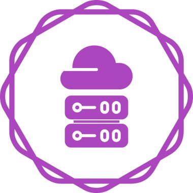 bulut hesaplama simgesi, vektör illüstrasyonu