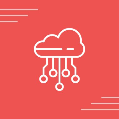 bulut hesaplama simgesi, vektör illüstrasyonu