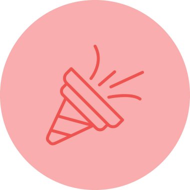 Modern Konfeti simgesinin vektör çizimi    