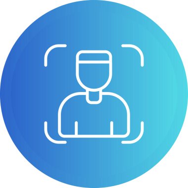 İnsan portresi simgesinin vektör illüstrasyonu