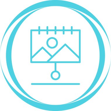 Tablo boyama simgesi, vektör illüstrasyonu