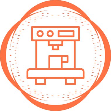 Kahve Makinesi web simgesi, basit vektör illüstrasyonu