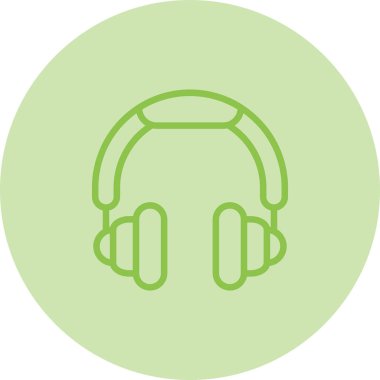 kulaklık simgesi web basit illüstrasyon