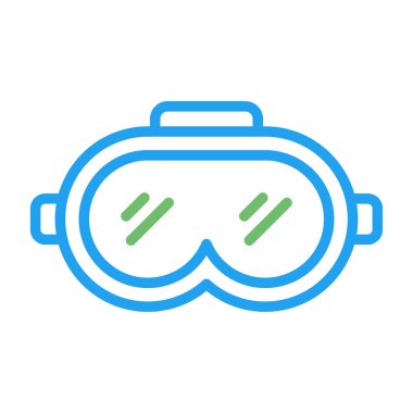 Gözlük simgesi. Basit resimleme 