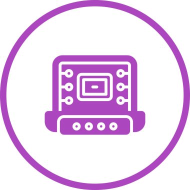 dizüstü bilgisayar simgesi, vektör illüstrasyonu basit tasarım