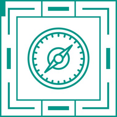 Pusula. Web simgesi basit illüstrasyon